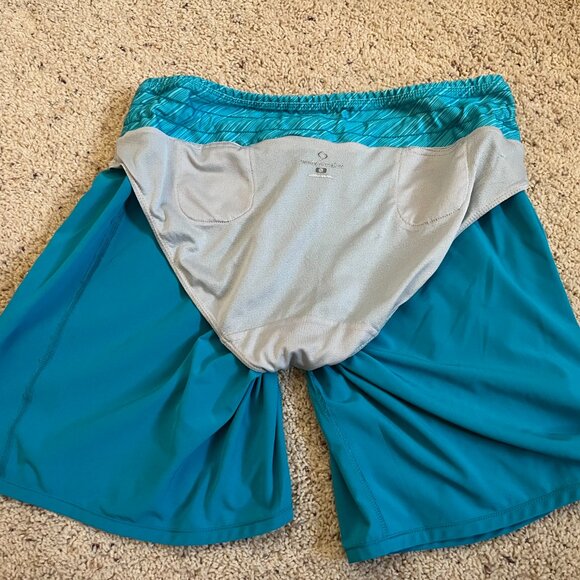 Turquoise Moving Comfort Women's Running/Workout Shorts Size Small - Picture 6 of 8